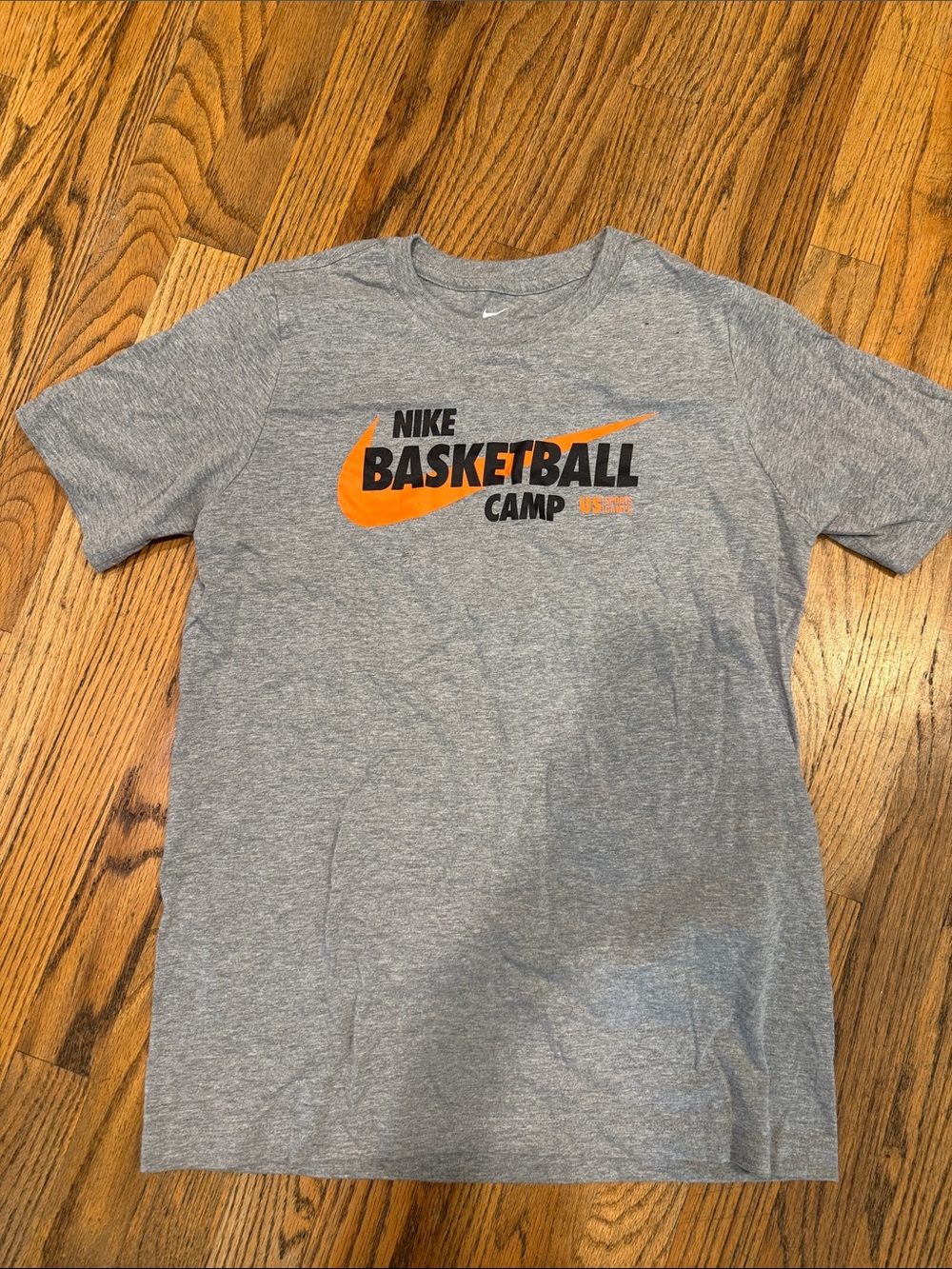 Nike Gray & Orange Basketball Camp Tee for Kids